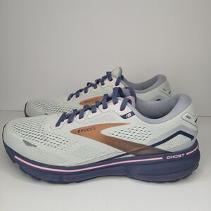 Brooks Ghost 15 Running shoes Spa Blue/Neo Pink/Copper US Women 9.5 Wide D